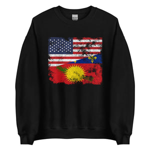 Guadeloupe USA Flag Sweatshirt