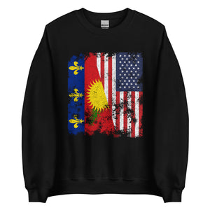 Guadeloupe USA Flag Sweatshirt