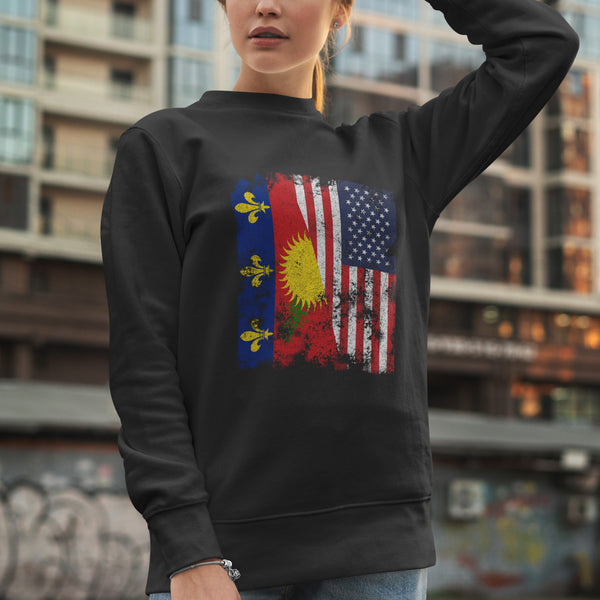 Guadeloupe USA Flag Sweatshirt