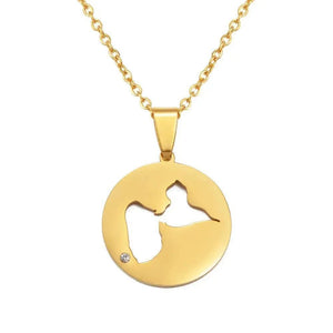Guadeloupe Map Necklace