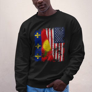 Guadeloupe USA Flag Sweatshirt