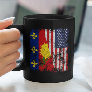 Guadeloupe USA Flag Mug