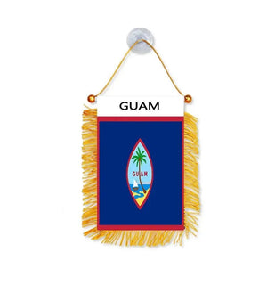 Guam Hanging Flag for Car - Small Rearview Mirror Flag