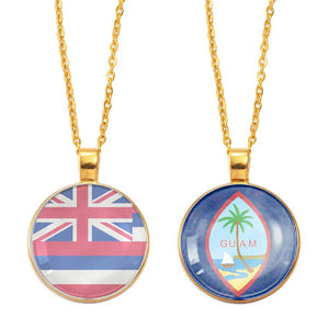 Guam & Hawaii Flag Necklace