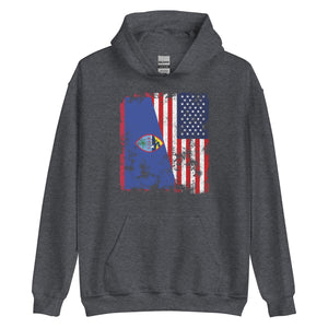 Guam USA Flag - Half American Hoodie