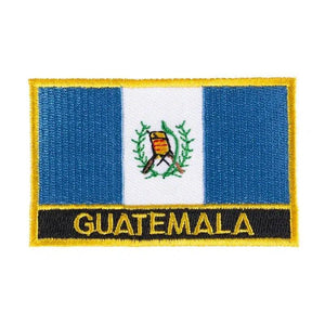Miếng vá cờ Guatemala - May trên/Ủi trên miếng vá