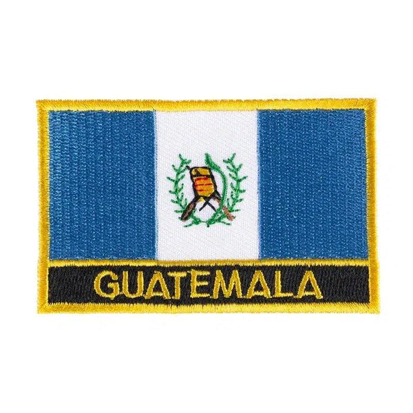 Miếng vá cờ Guatemala - May trên/Ủi trên miếng vá