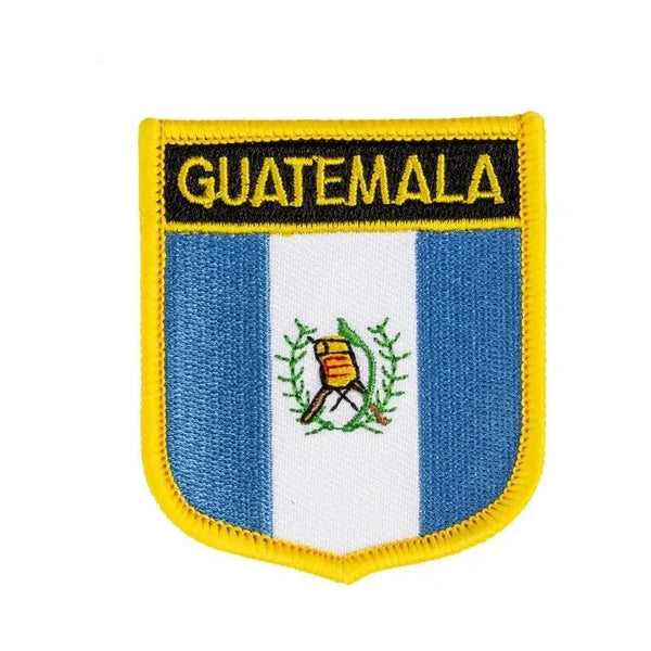 Miếng vá cờ Guatemala - May trên/Ủi trên miếng vá