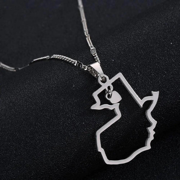 Guatemala Map Necklace