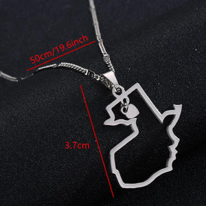 Guatemala Map Necklace