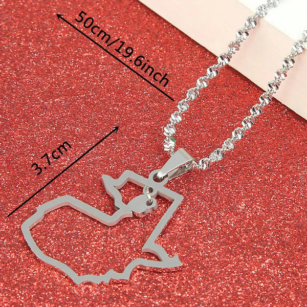 Guatemala Map Necklace