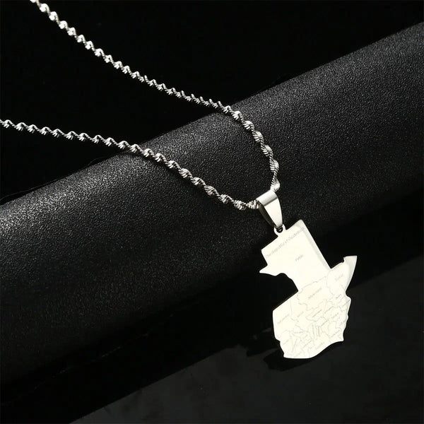 Guatemala Map Necklace