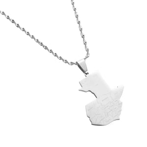 Guatemala Map Necklace