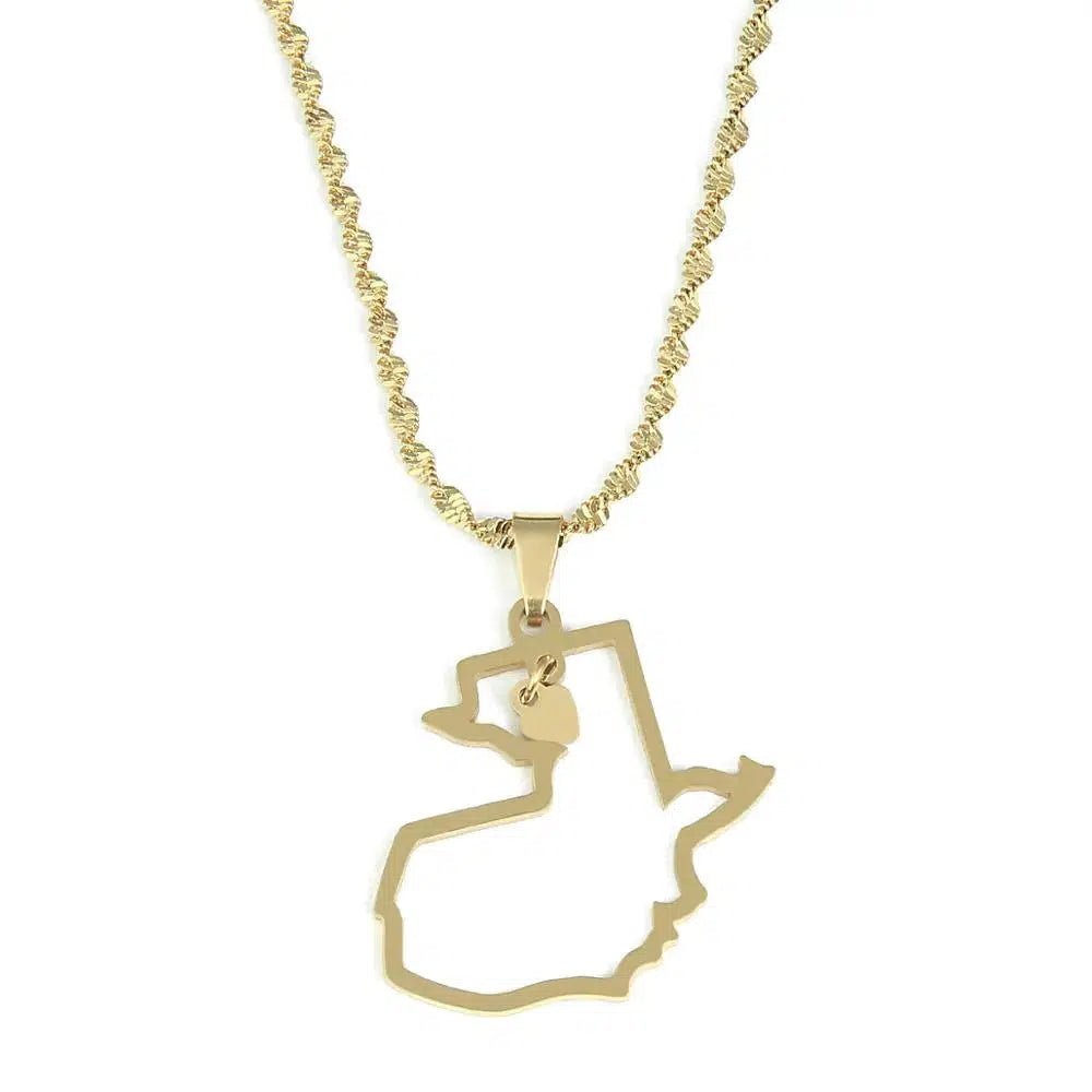 Guatemala Map Necklace