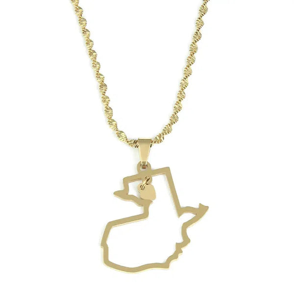 Guatemala Map Necklace