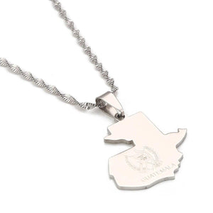 Guatemala Map Necklace