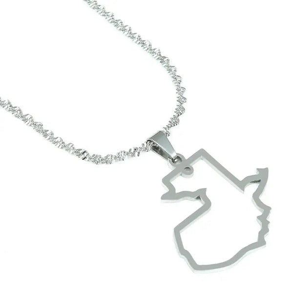 Guatemala Map Necklace