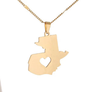 Guatemala Map Necklace