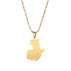 Guatemala Map Necklace