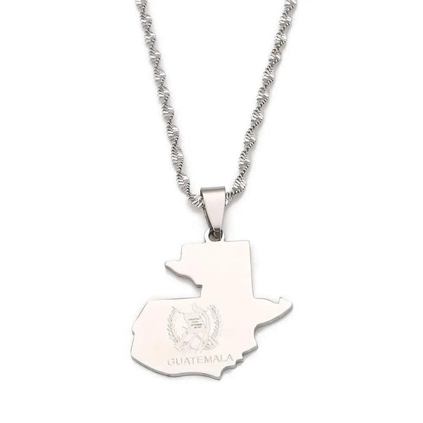 Guatemala Map Necklace