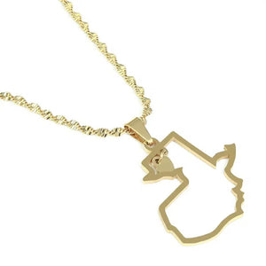 Guatemala Map Necklace