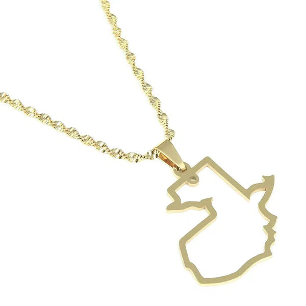 Guatemala Map Necklace