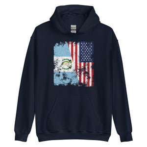 Guatemala USA Flag - Half American Hoodie