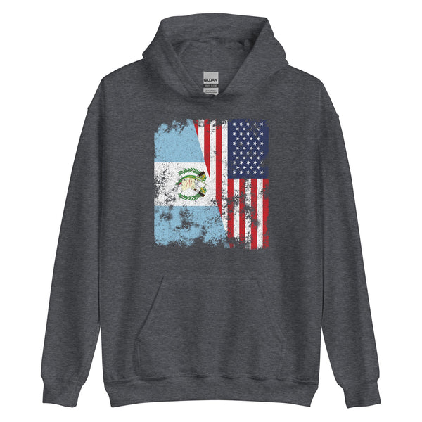 Guatemala USA Flag - Half American Hoodie