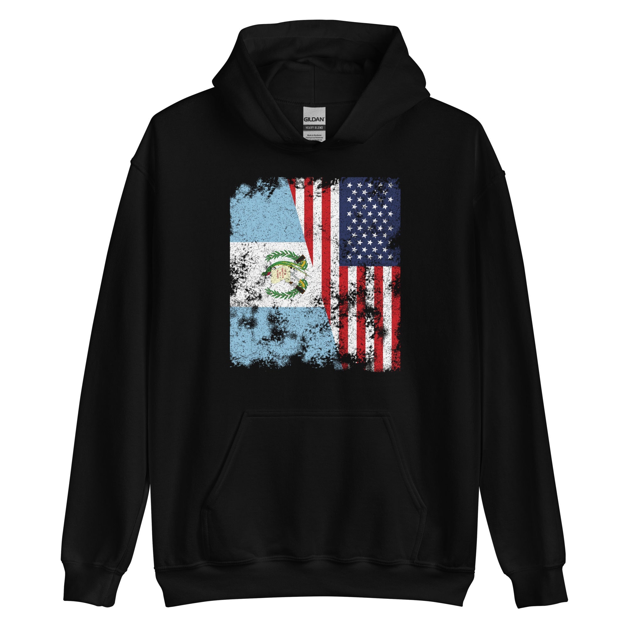 Guatemala USA Flag - Half American Hoodie