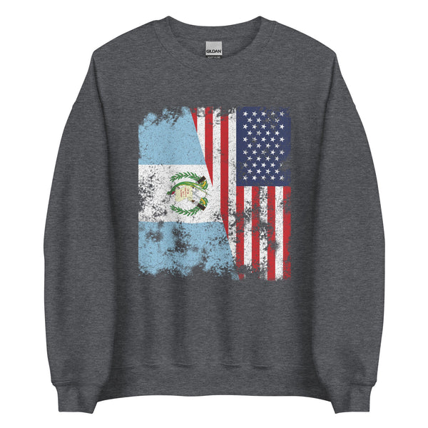 Guatemala USA Flag - Half American Sweatshirt