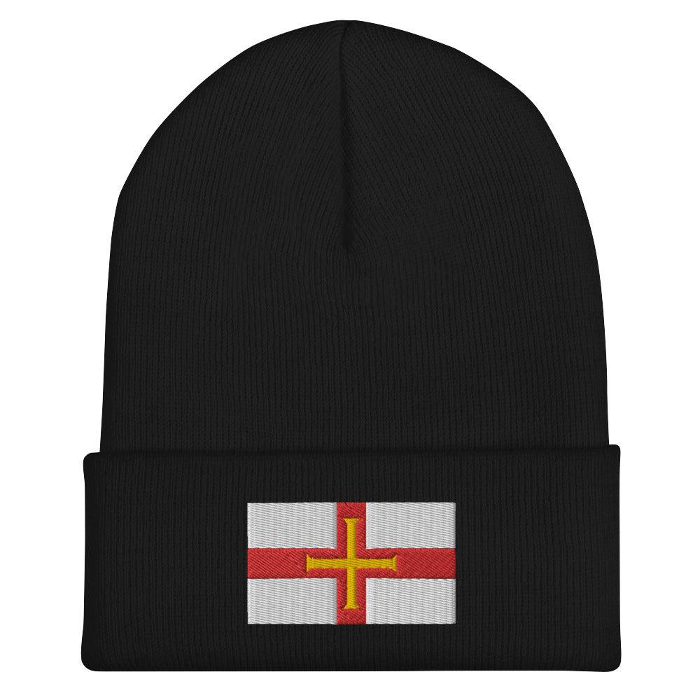 Guernsey Flag Beanie - Embroidered Winter Hat