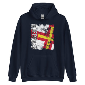 Guernsey Flag - Distressed Flag Hoodie