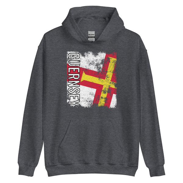 Guernsey Flag - Distressed Flag Hoodie