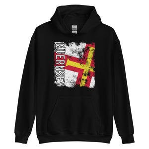 Guernsey Flag - Distressed Flag Hoodie