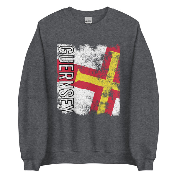 Guernsey Flag - Distressed Flag Sweatshirt