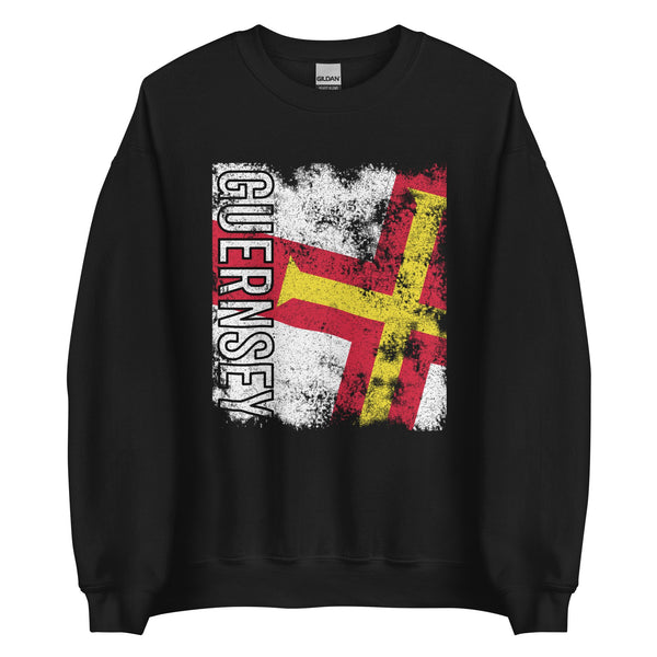 Guernsey Flag - Distressed Flag Sweatshirt