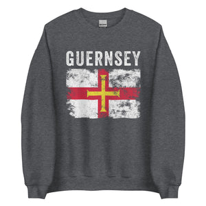 Guernsey Flag Distressed - Guernsey Flag Sweatshirt