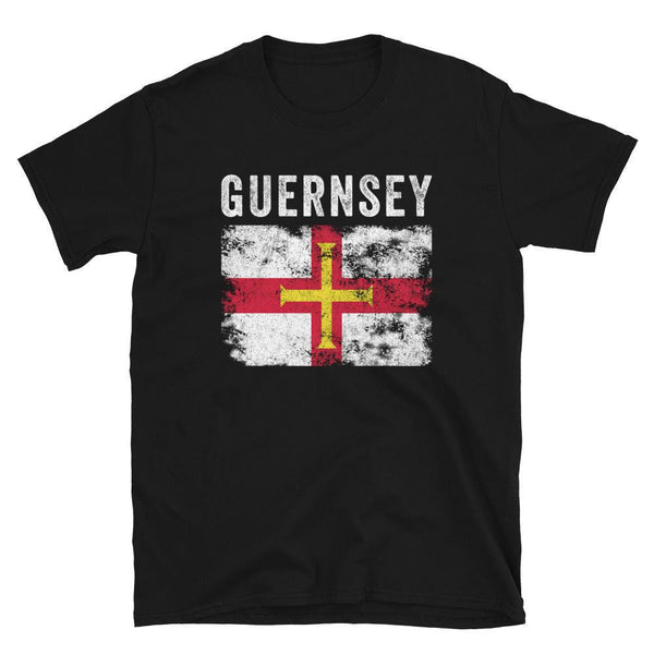 Guernsey Flag Distressed - Guernsey Flag T-Shirt
