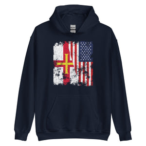 Guernsey USA Flag - Half American Hoodie