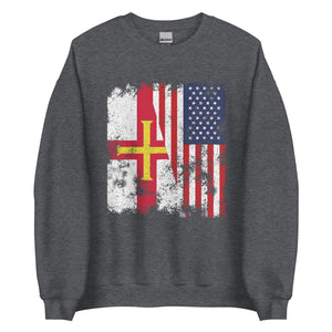 Guernsey USA Flag - Half American Sweatshirt