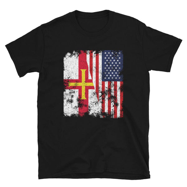 Guernsey USA Flag - Half American T-Shirt