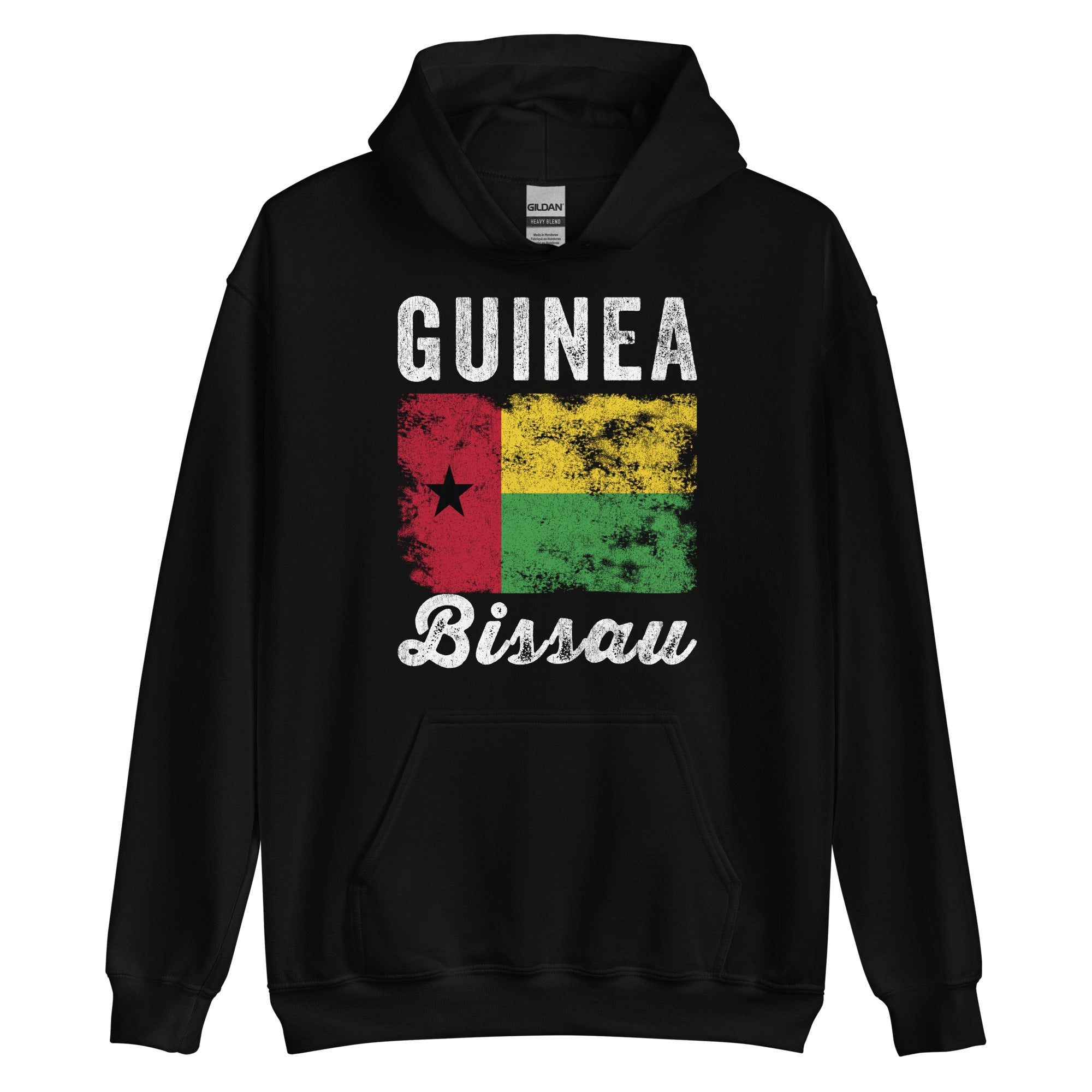 Guinea Bissau Flag Distressed Hoodie