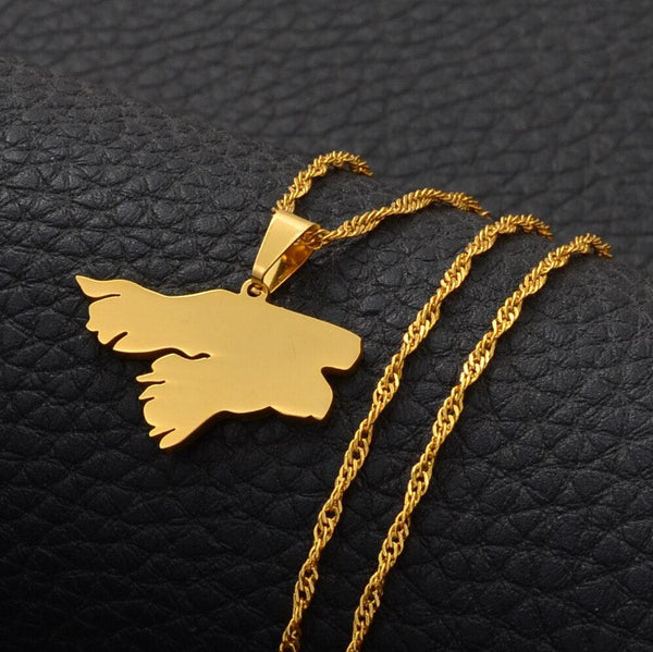 Guinea Bissau Map Necklace