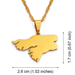 Guinea Bissau Map Necklace