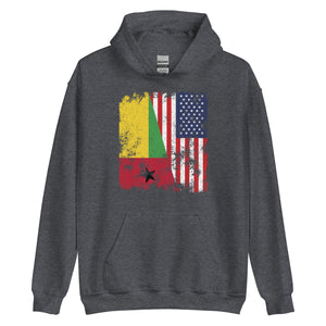 Guinea Bissau USA Flag - Half American Hoodie