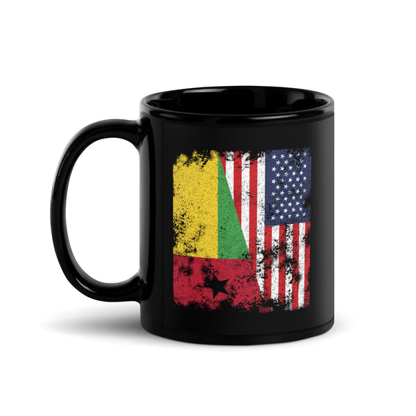 Guinea Bissau USA Flag - Half American Mug