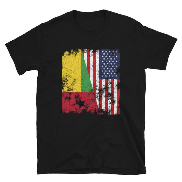 Guinea Bissau USA Flag - Half American T-Shirt