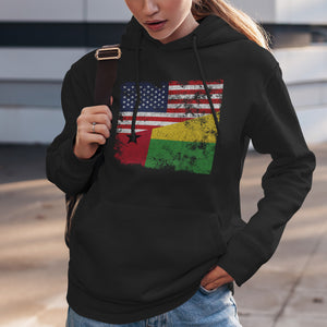 Guinea Bissau USA Flag Hoodie