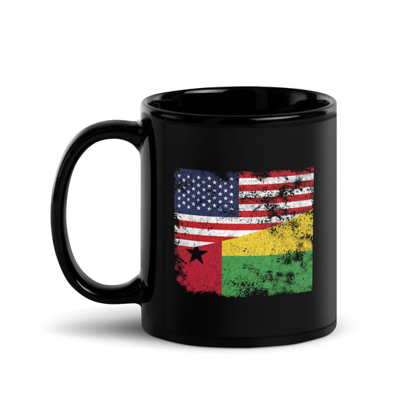 Guinea Bissau USA Flag Mug