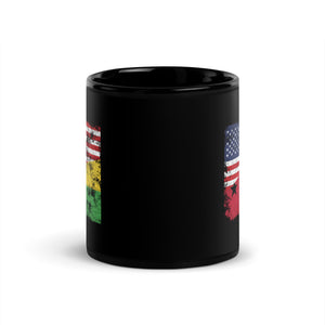 Guinea Bissau USA Flag Mug